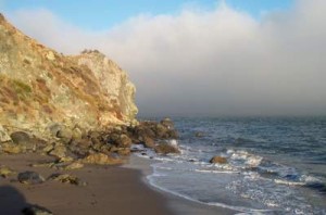 Beach and fog, Angel Island 